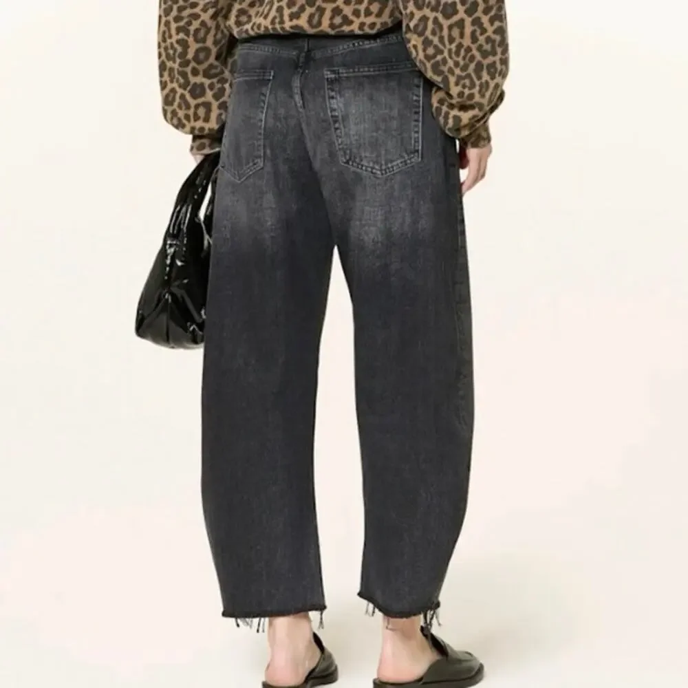 Frame Denim The Bubble Crop Jeans In Limitless Raw Fray 27 NWT - Picture 2 of 11